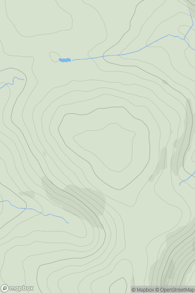 Thumbnail image for Cefn Du [Llandudno to Wrexham] [SJ095727] showing contour plot for surrounding peak